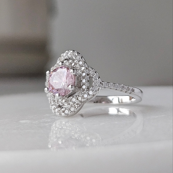 Pink Gemstone ring, size 7, 925 Sterling Silver Charmed Aroma - Picture 2 of 4